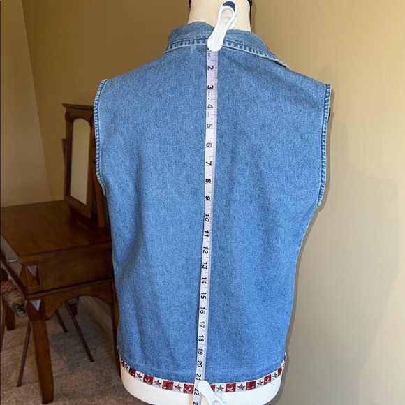 Ash Creek Trading Blue Fitted Button Down Shirt Notched Collar Western Women Top - Picture 6 of 10